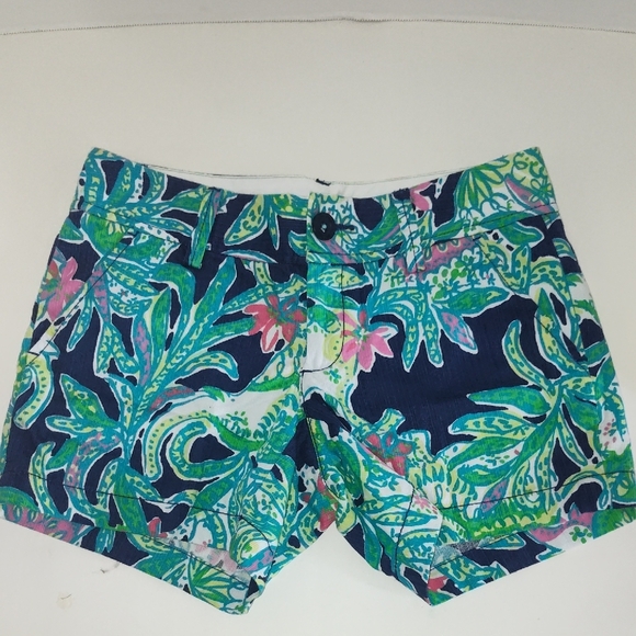 Lilly Pulitzer The Callahan Shorts Women’s 0 Tropical Print - Picture 1 of 12